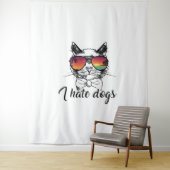 Ich hasse Hunde Funny Geschenke für Katzen Freund Wandteppich (Beispiel)