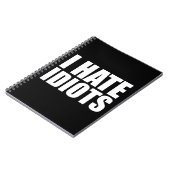 Ich hasse Idioten Notizblock (Linke Seite)