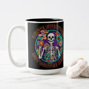 Ich hasse jeden Kaffee hilft Kaffee-Liebhaber-Gesc Zweifarbige Tasse