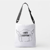 Ich hasse jeder Taschentasche Tragetaschen Mit Langen Trägern (Vorderseite)