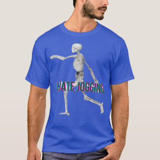 Ich hasse Joggen Skeleton Sticker Magnet T-Shirt
