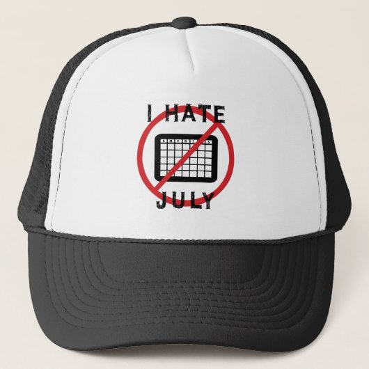 Ich hasse Juli Truckerkappe (Vorderseite)