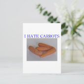 Ich hasse Karotten Postkarte (Stehend Vorderseite)