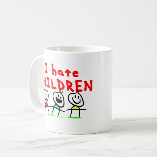 Ich hasse Kinder! Kaffeetasse (Vorderseite Links)