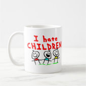 Ich hasse Kinder! Kaffeetasse (Links)
