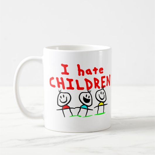 Ich hasse Kinder! Kaffeetasse (Links)