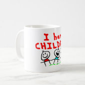 Ich hasse Kinder! Kaffeetasse (Vorderseite Links)
