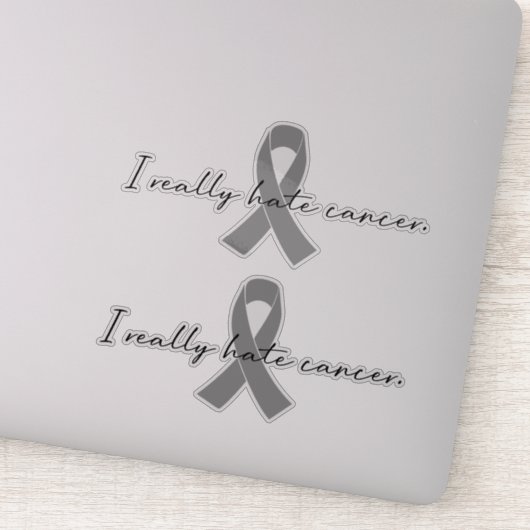 Ich hasse Krebs wirklich | Glioblastom Aufkleber (Detail)