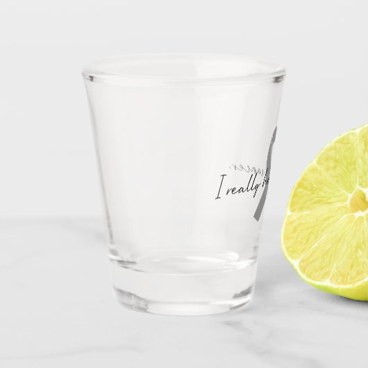 Ich hasse Krebs wirklich | Jede Farbleiste Schnapsglas (Links)