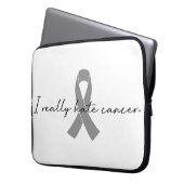 Ich hasse Krebs wirklich | Überleben | Jede Farble Laptopschutzhülle (Vorderseite Links)