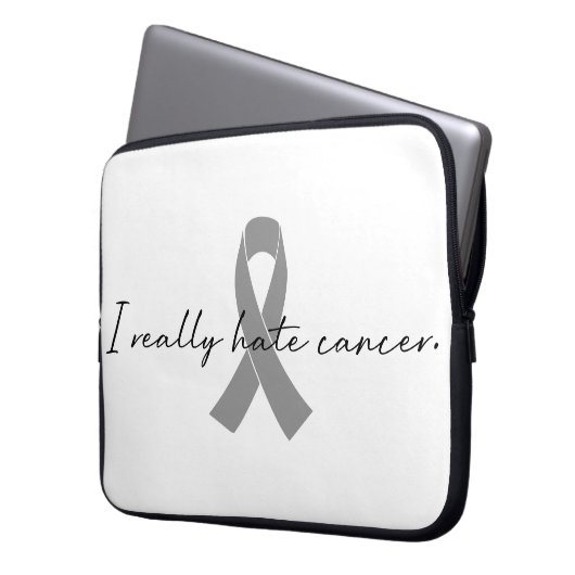 Ich hasse Krebs wirklich | Überleben | Jede Farble Laptopschutzhülle (Vorderseite Links)