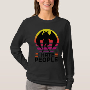 Ich hasse Leute Kryptozoologie Mothman T-Shirt