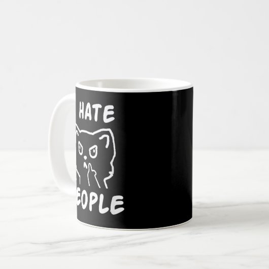 Ich hasse Leute lustig Kaffeetasse (Vorderseite Links)