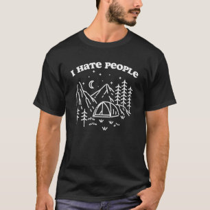 Ich hasse Leute Sonnenliches Camping draußen in de T-Shirt