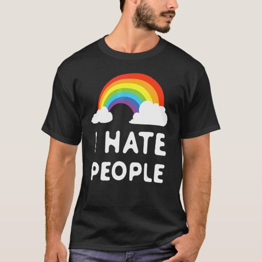 Ich hasse Leute T-Shirt (Vorderseite)