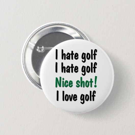 Ich hasse - Liebe-Golf Button (Vorne & Hinten)