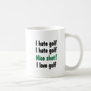 Ich hasse - Liebe-Golf Kaffeetasse