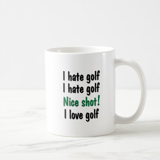 Ich hasse - Liebe-Golf Kaffeetasse (Rechts)