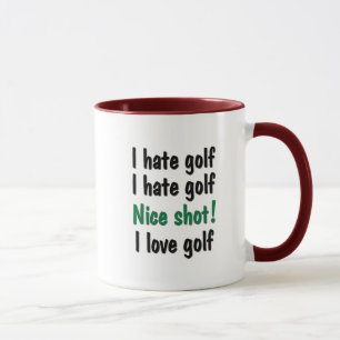 Ich hasse - Liebe-Golf Tasse