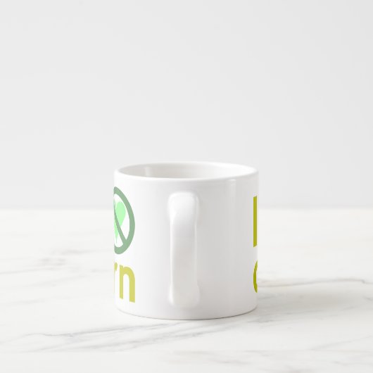 Ich hasse Mais I Keine Liebe Mais Espressotasse (Rückseite)