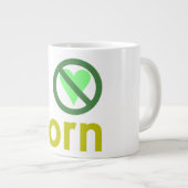 Ich hasse Mais I Keine Liebe Mais Jumbo-Tasse (Vorderseite Rechts)
