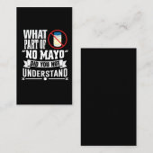 Ich hasse Mayo - Mayonnaise Restaurant Feinschmeck Visitenkarte (Vorne/Hinten)