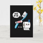 Ich hasse meinen Job ernsthaft Toothbrush Karte (Gelbe Blume)
