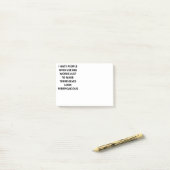 Ich hasse Menschen, die große Wörter verwenden Post-it Klebezettel (Auf Schreibtisch)