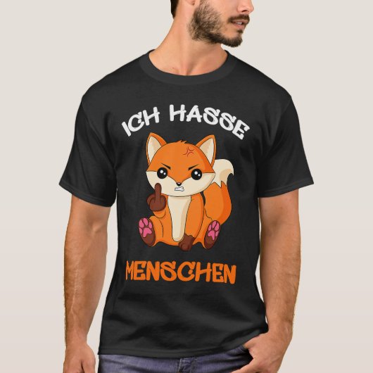 Ich hasse Menschen Fox Foxes Fun T-Shirt (Vorderseite)