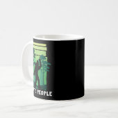 Ich hasse Menschen - Funny Bigfoot Middle Finger S Kaffeetasse (Vorderseite Links)