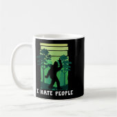 Ich hasse Menschen - Funny Bigfoot Middle Finger S Kaffeetasse (Links)