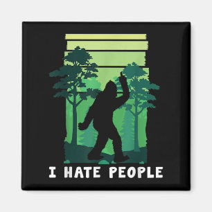 Ich hasse Menschen - Funny Bigfoot Middle Finger S Magnet