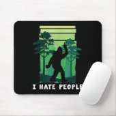 Ich hasse Menschen - Funny Bigfoot Middle Finger S Mousepad (Mit Mouse)