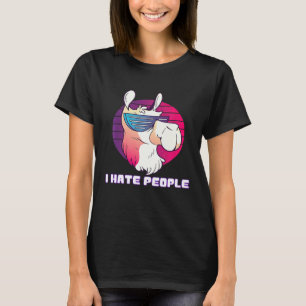 Ich hasse Menschen  Lama Alpaka  Premium T-Shirt