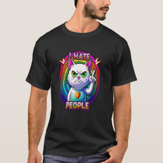 Ich hasse Menschen Misanthrope Grumpy anti-soziale T-Shirt