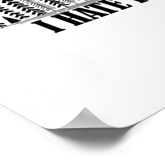 Ich hasse Menschen Poster (Ecke)