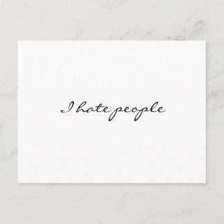 Ich hasse Menschen Postkarte