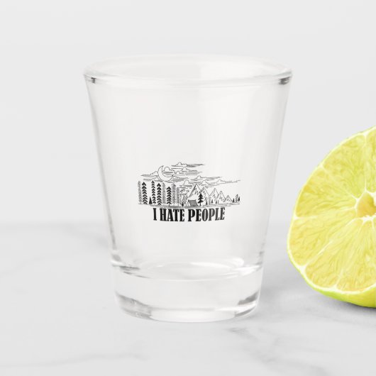 Ich hasse Menschen Schnapsglas (Vorderseite)