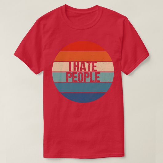 Ich hasse Menschen T-Shirt (Design vorne)