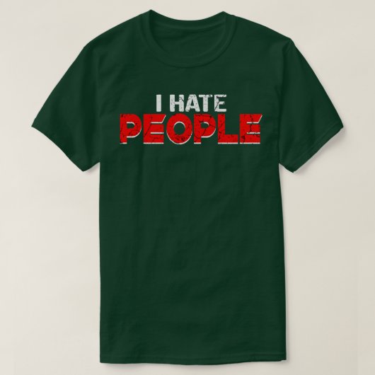 Ich hasse Menschen T-Shirt (Design vorne)