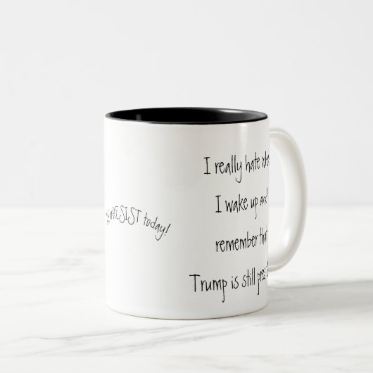 Ich hasse mich erinnern, dass Trumpf noch Zweifarbige Tasse (VorderseiteRechts)