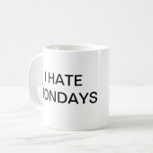 ICH HASSE MONTAGE KAFFEETASSE (Vorderseite Links)
