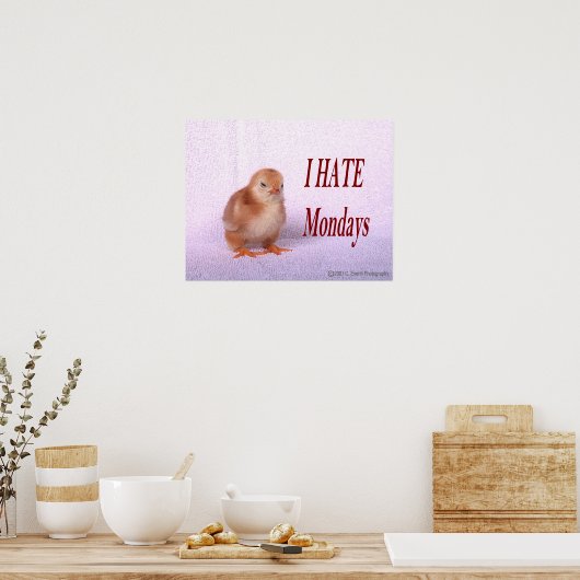 Ich Hasse Montage Poster (Küche)