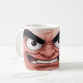 "Ich hasse Montage" Tasse - Das wütende Gesicht, d (Vorderseite Links)