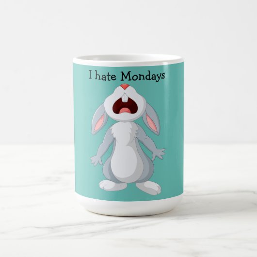 Ich hasse montags Bunny Rabbit Tasse (Mittel)