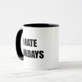 Ich hasse montags Kaffee-Tasse Tasse (Vorderseite Links)