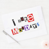 Ich hasse Montags-Sticker Rechteckiger Aufkleber (Umschlag)