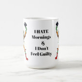 Ich hasse Morgenfrosch Kaffeetasse (Mittel)