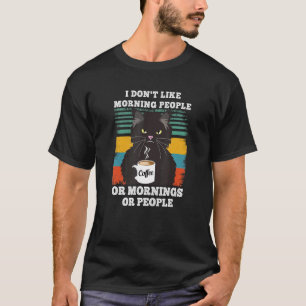 Ich hasse Morgenmenschen   Katzen-Spruch für Perse T-Shirt