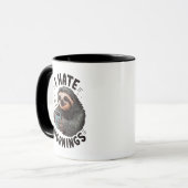 Ich hasse Morgenmuffel Faultier Tasse (Vorderseite Links)